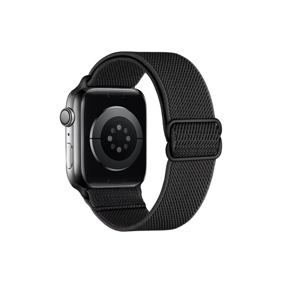 Adjustable Nylon Apple Watch Strap with Buckle - Black - Picture 1 of 2
